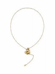 Y-SHAPED HEART PENDANT NECKLACES