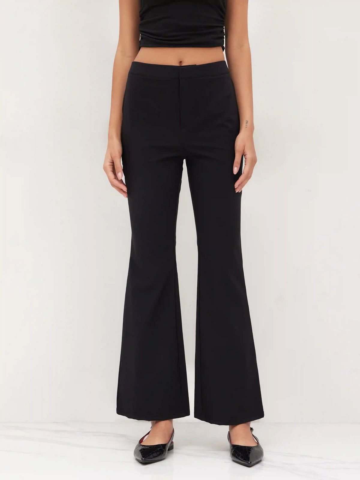 Mid Rise Flared Pants