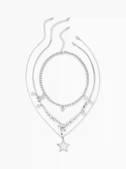 Multi-layered Star Decor Chain Necklace