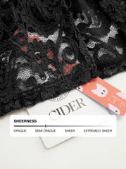 Lace Halter Neckline Floral Cheeky Bikini Set With Beaded Detail