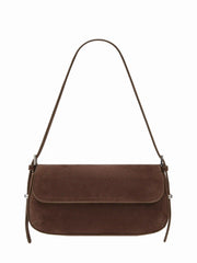 FAUX SUEDE SHOULDER BAG