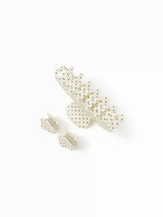 3PCS POLKA DOT HAIR CLAW SET