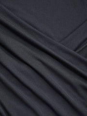 V-neck Solid Ruched Straight Leg Jumpsuit