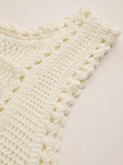 Knit Hollow Out Knotted Tank Top