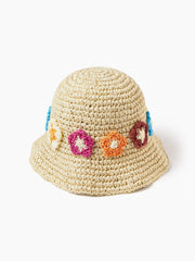 FLORAL STRAW HAT