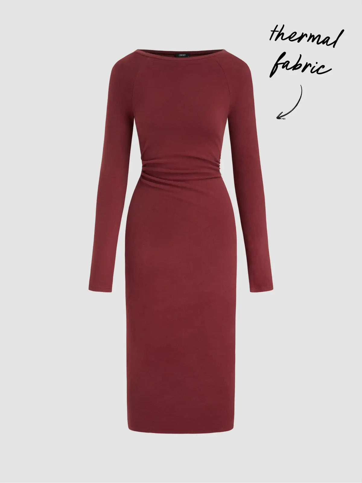 Thermal Cotton-blend Ruched Midi Dress
