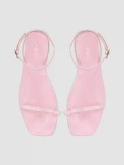 BOW & ADJUSTABLE STRAP FAUX LEATHER FLAT SANDALS