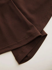 Cowl Neck Ruched Metal Detail Top Curve & Plus