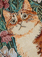 CAT & FLOWER TAPESTRY