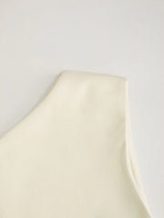 Asymmetrical Neck Knotted Mini Dress