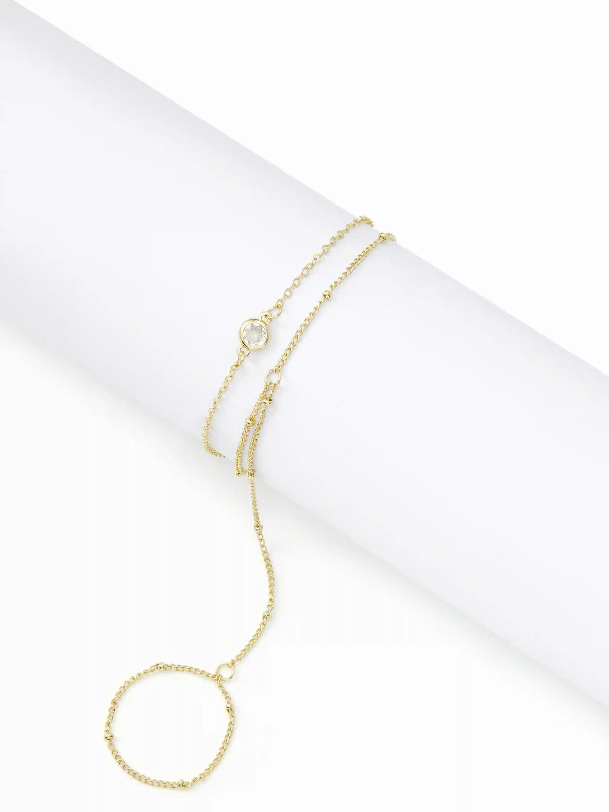 RHINESTONE HAND CHAIN BRACELET