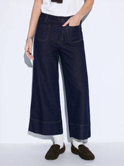 Cider Denim Mid Rise Wide Leg Jeans