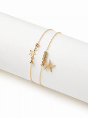 STARFISH LAYERED ANKLE CHAIN