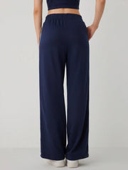 Elastic Waist Contrasting Trim Sweatpants