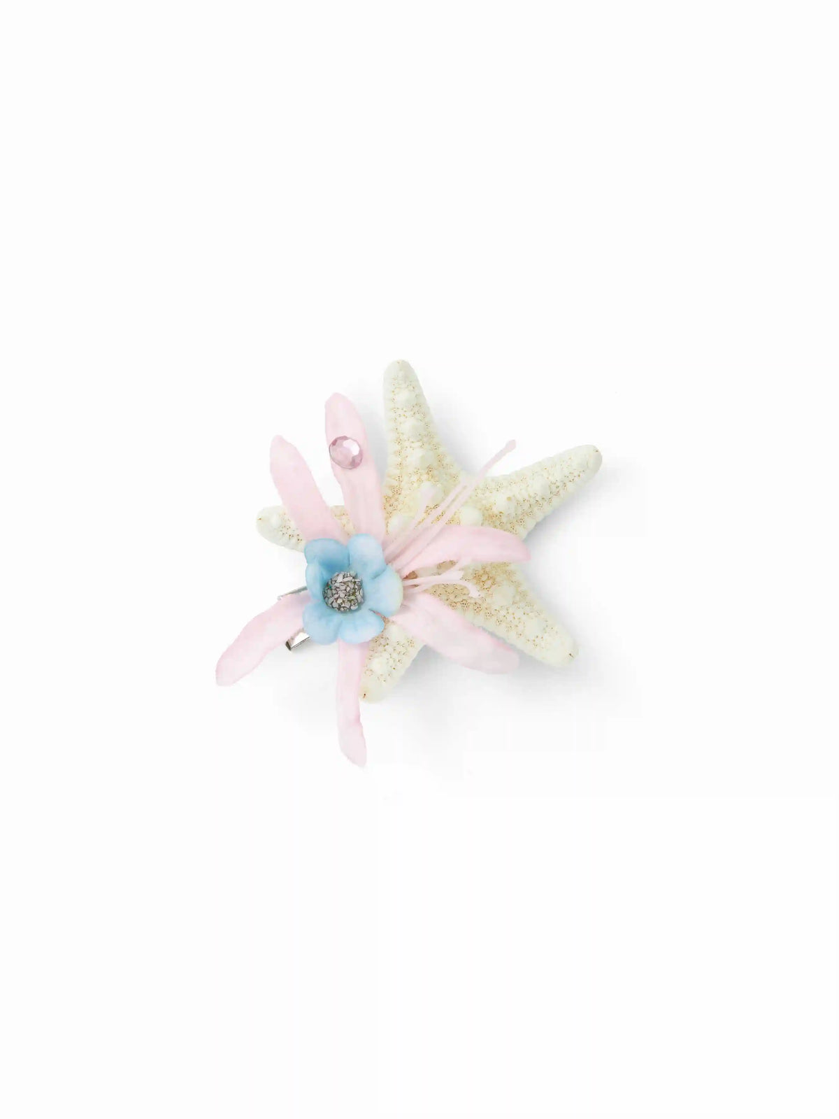 STARFISH & FLOWER HAIR CLIP