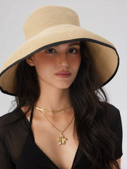 TWO-TONE WOVEN BUCKET HAT
