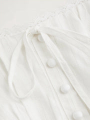Cotton-blend Broderie Anglaise Puff Sleeve Crop Blouse