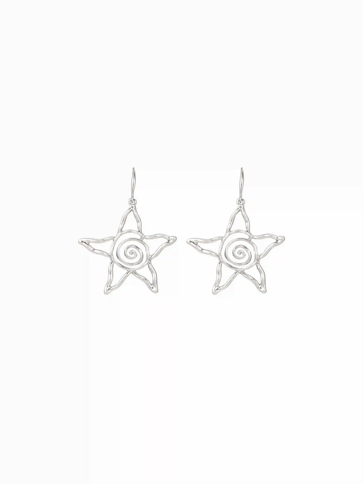 STAR & SPIRAL SHAPE DROP EARRINGS