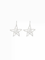 STAR & SPIRAL SHAPE DROP EARRINGS