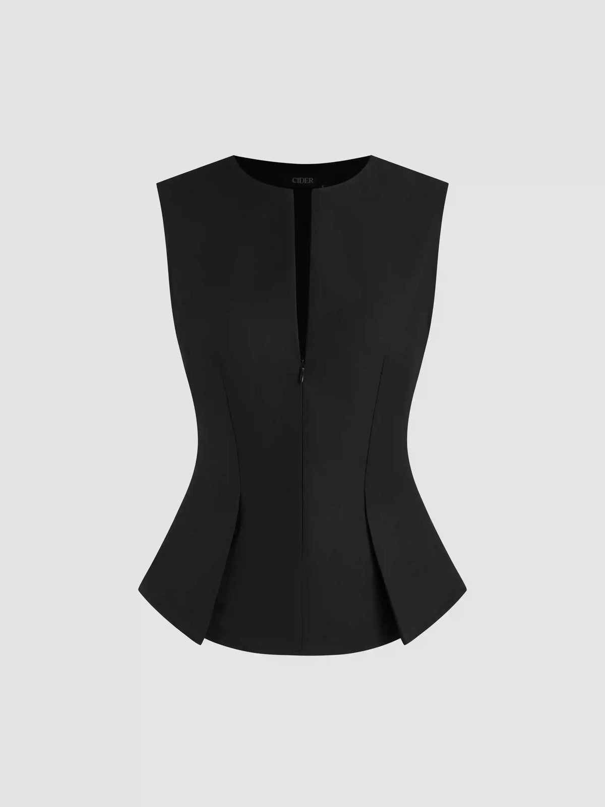 Half Zip Pleated Blouse