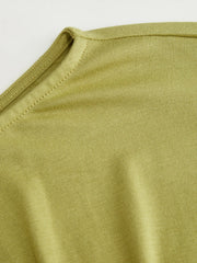 Batwing Sleeve Boat Neck Button Detail Tee