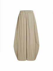 Cotton-blend Low Rise Oversized Tapered Trousers