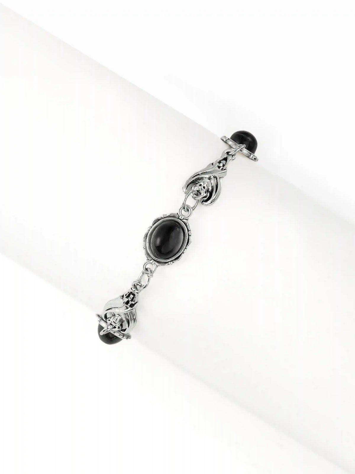 GEMSTONE & BAT CHAIN BRACELET
