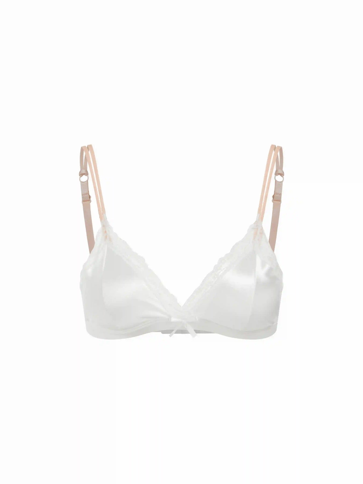 Solid Lace Bowknot Triangle Bralette