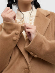 Wool-look Notched Collar Blazer