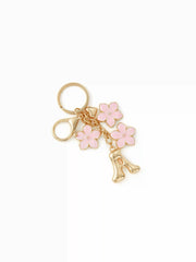 FLOWER & LETTER KEYCHAIN