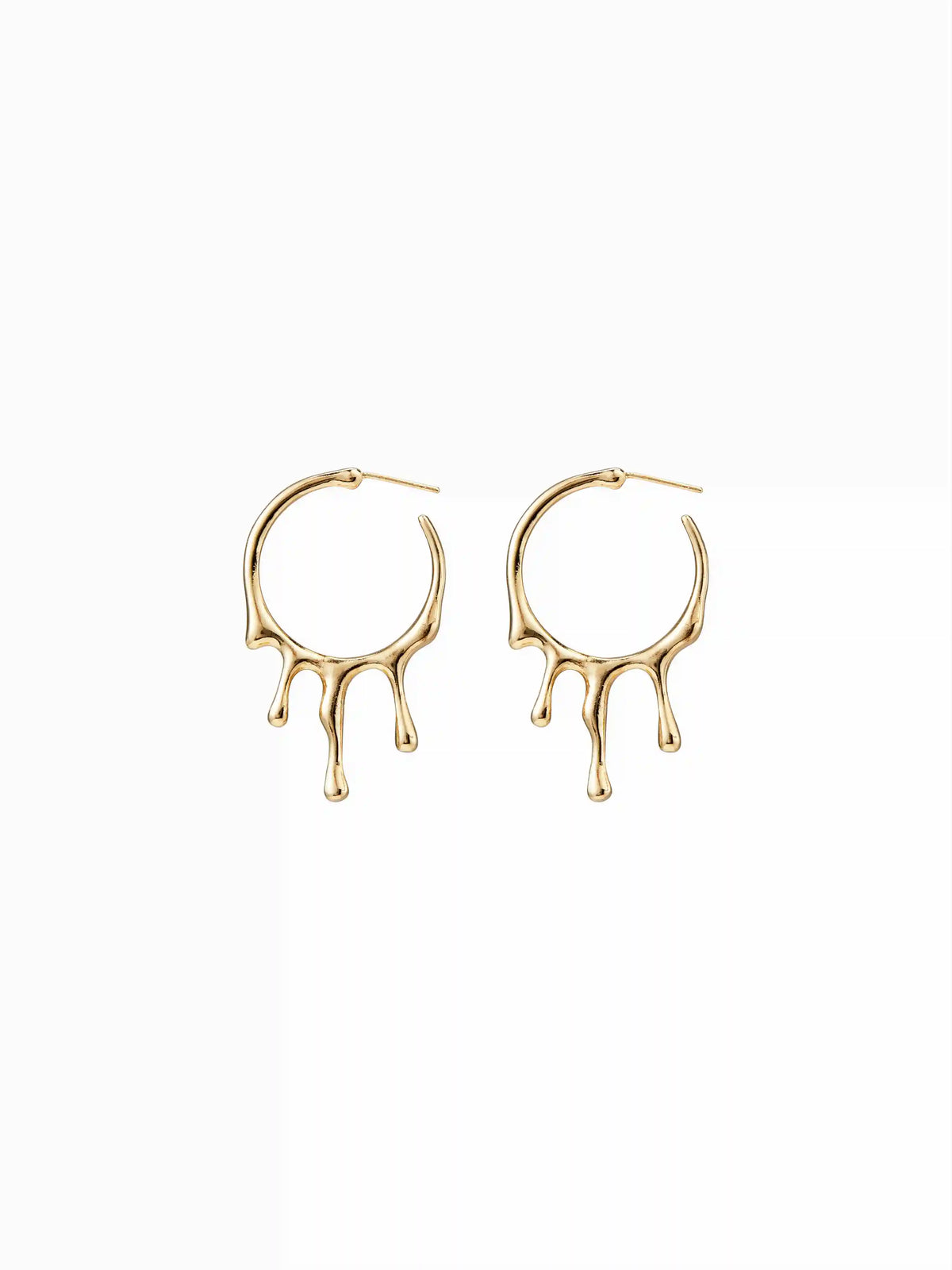LIQUID METAL HOOP EARRINGS