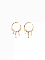 LIQUID METAL HOOP EARRINGS