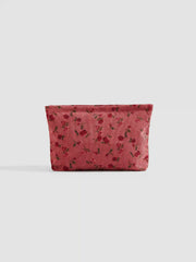 Corduroy Floral Makeup Bag