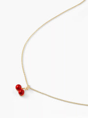 CHERRY & ZIRCON NECKLACE