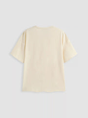 Cotton-blend Shell Graphic Oversized Tee