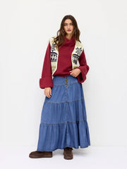 Knit Turtleneck Bell Sleeve Sweater