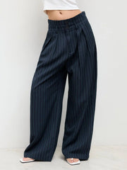 Double Waistband Pinstripe Trouser