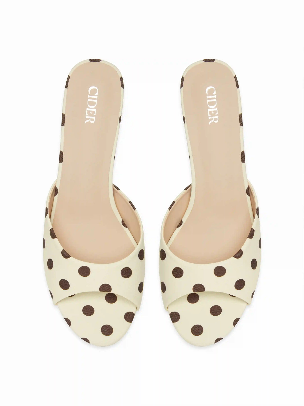 POLKA DOT KITTEN HEELED SANDALS