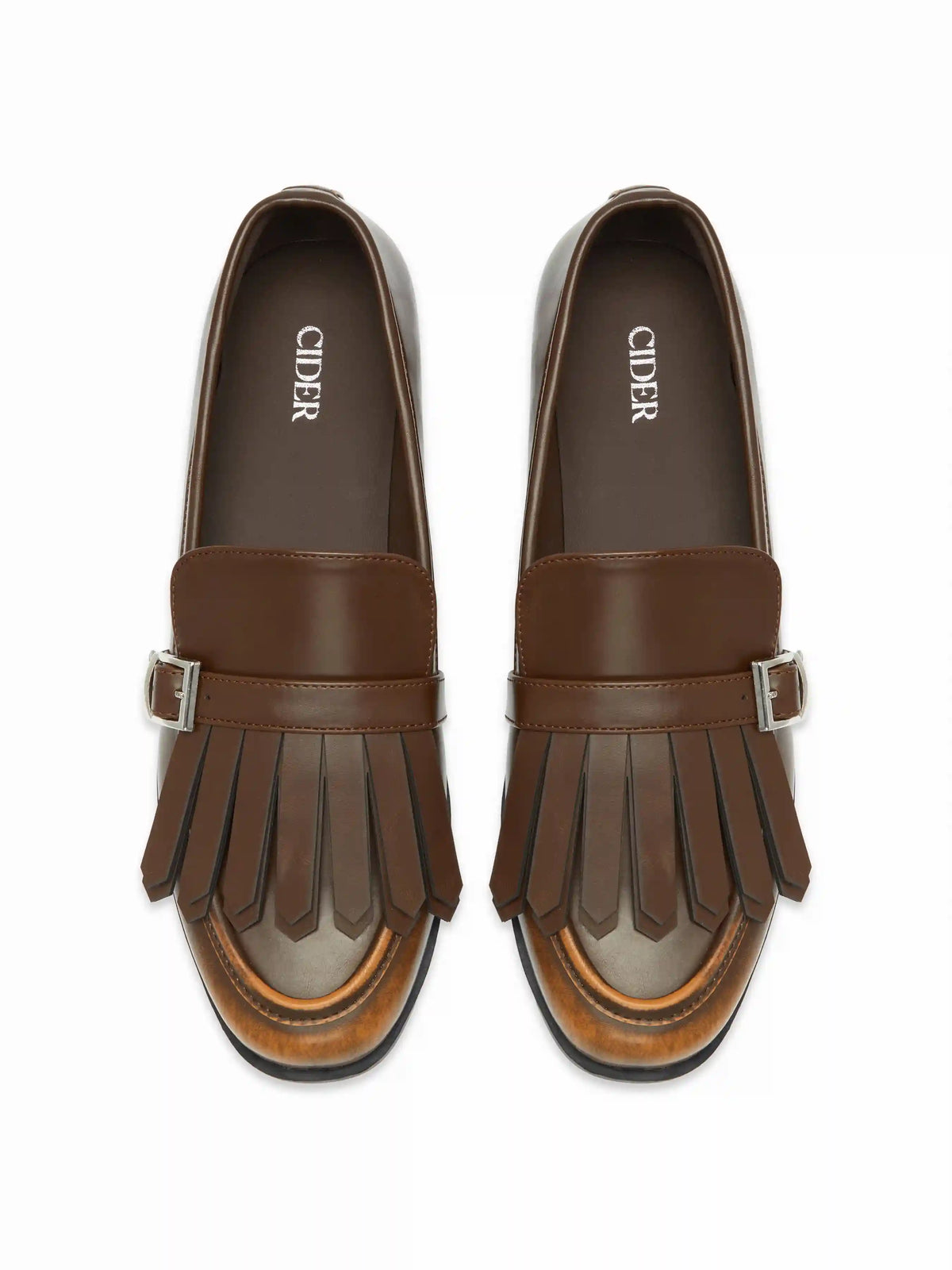 FRINGE ROUND TOE LOAFERS
