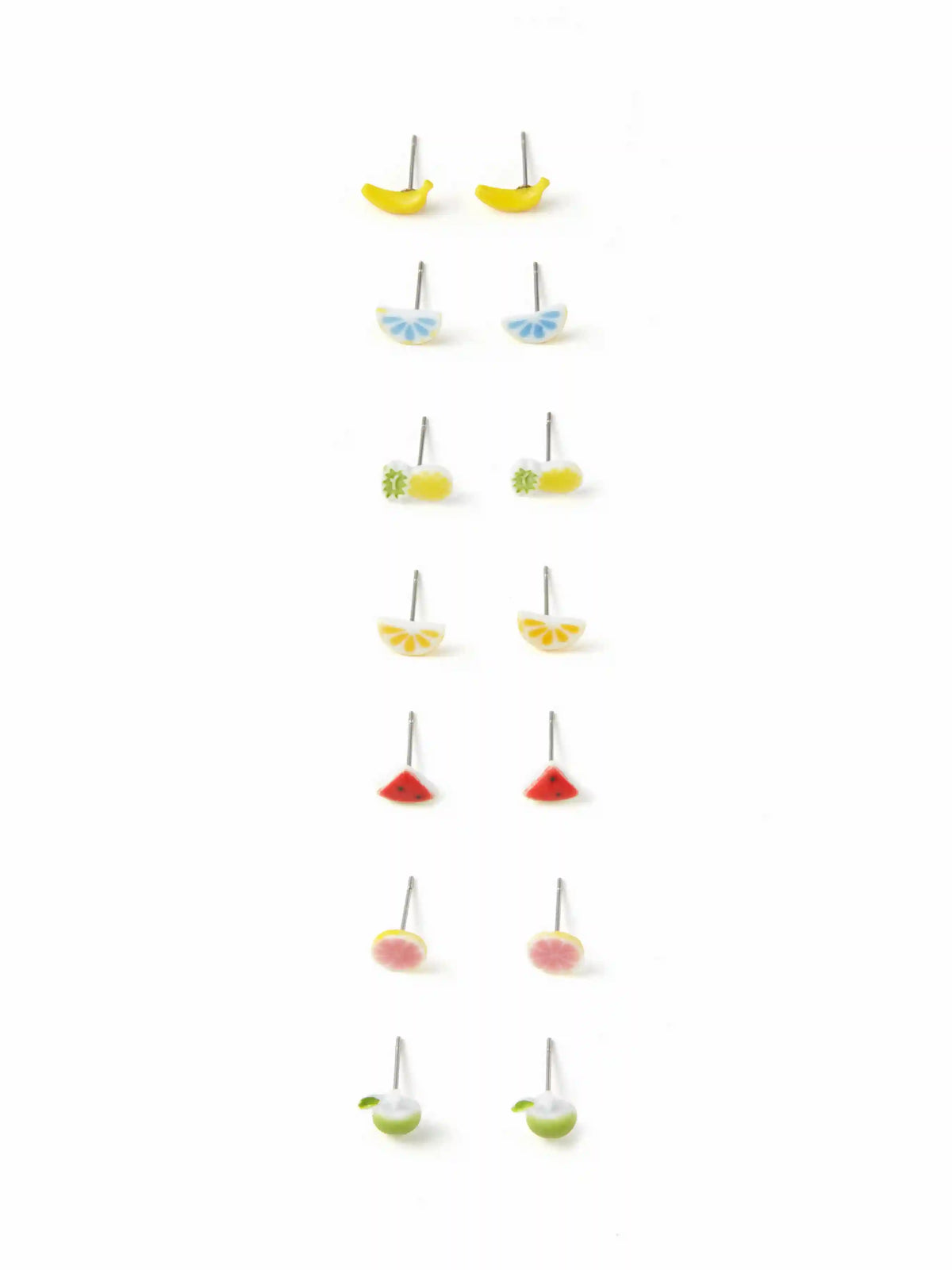 7 PAIRS FRUIT STUD EARRINGS SET
