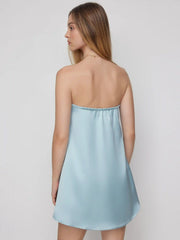 Satin Strapless Bowknot Top