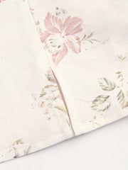 Cotton-blend Square Neck Floral Top