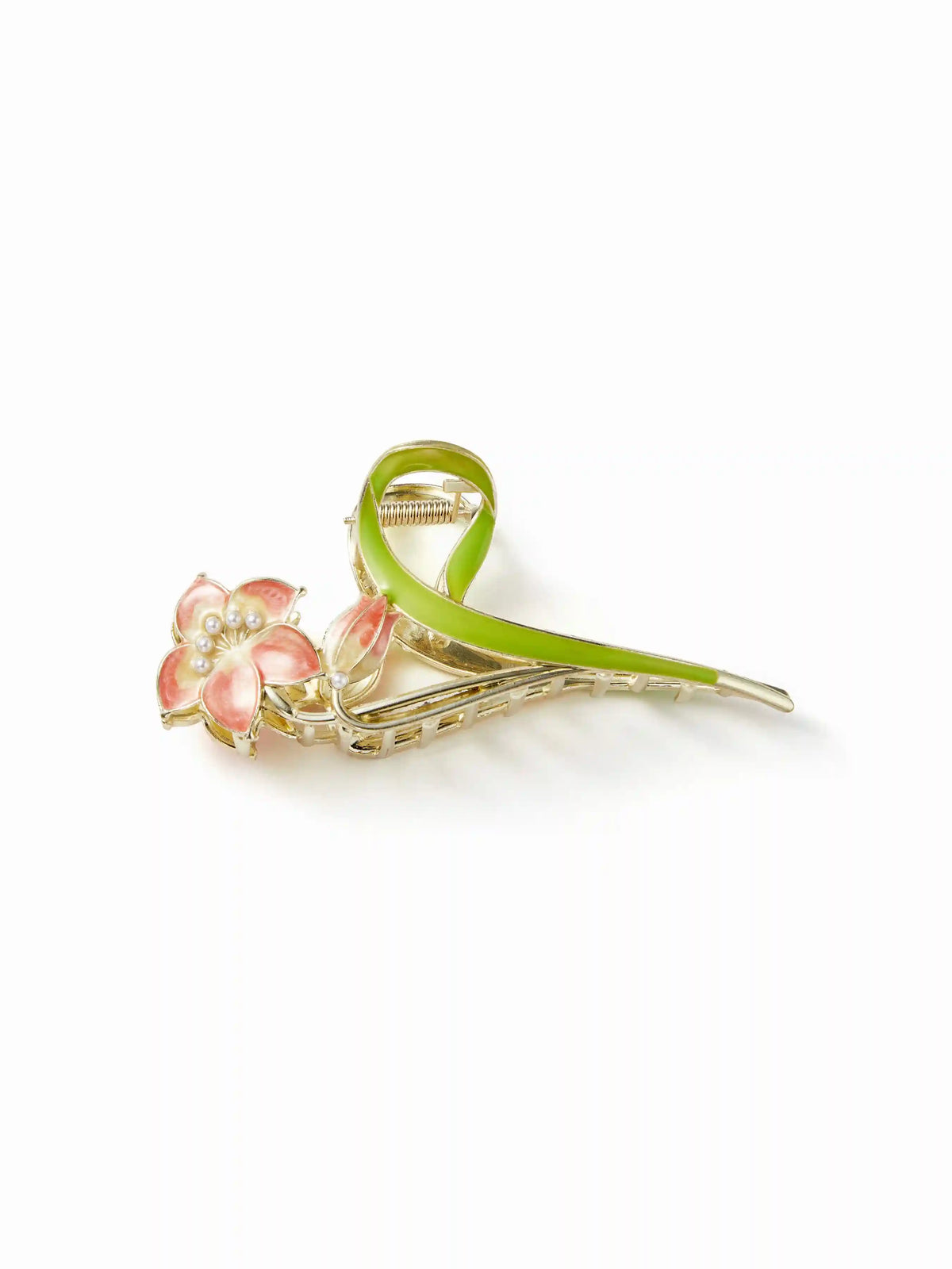 FLOWER & LEAF HAIR CLAW