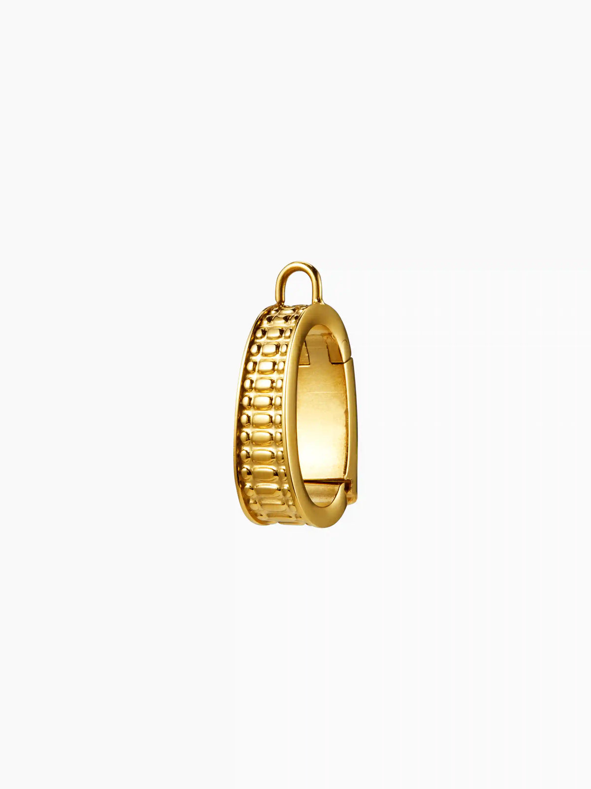 ENGRAVED D-SHAPED STAINLESS STEEL BIKINI CHARM
