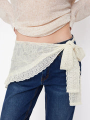 FLORAL LACE TRIANGLE SCARF