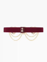 VINTAGE ENGRAVED HEART & CHAIN CORSET BELT