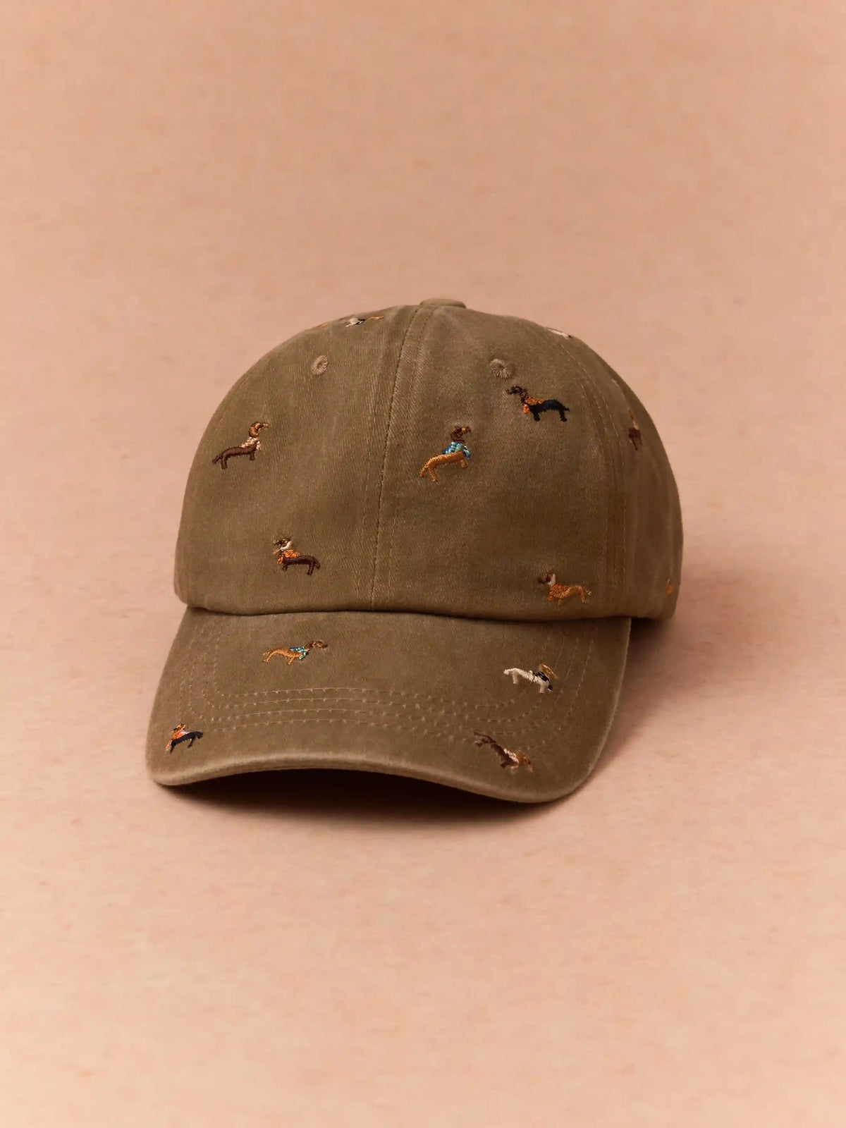 Gorra de béisbol bordada de perro salchicha