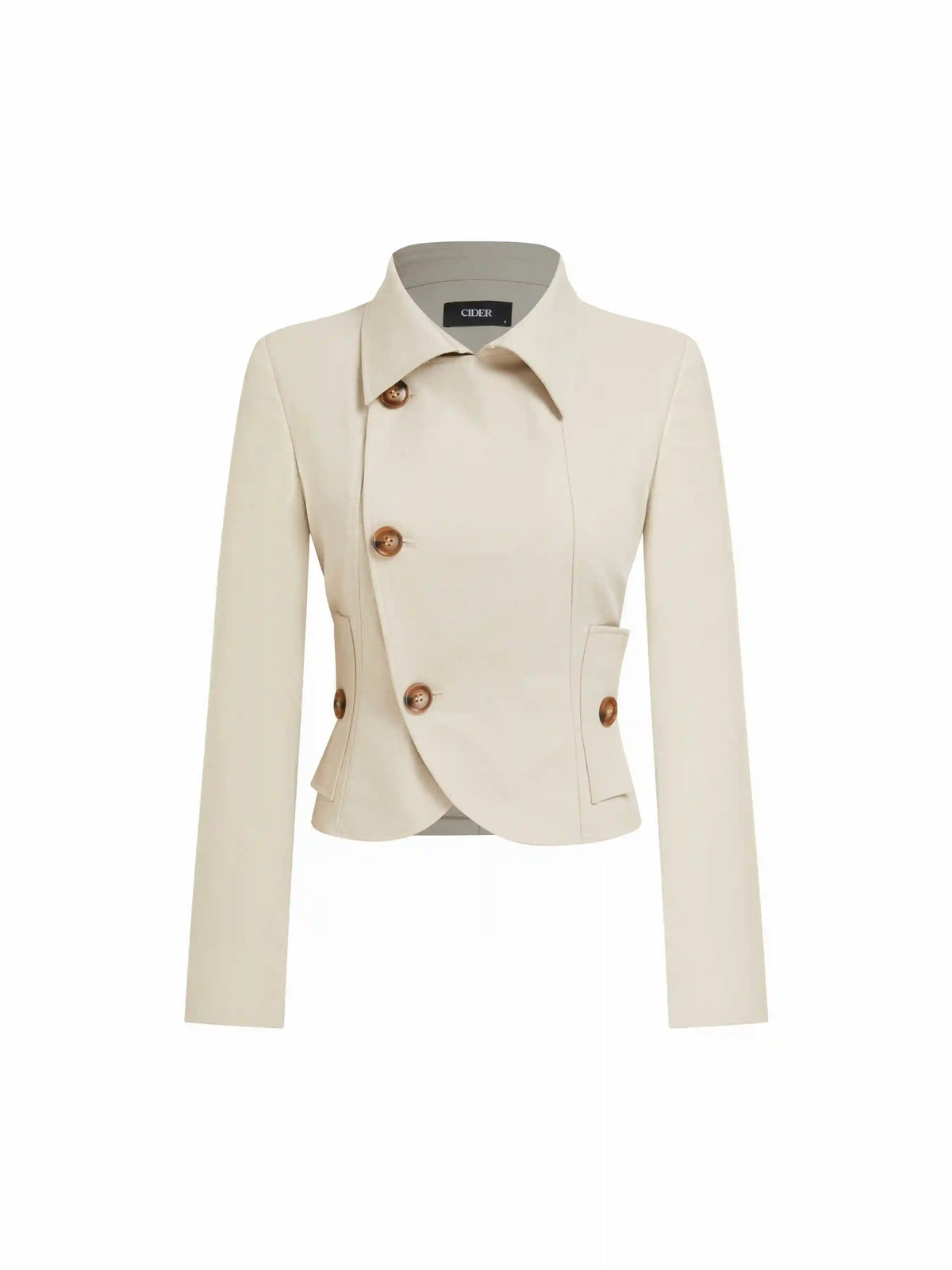 Asymmetrical Hem Cropped Jacket