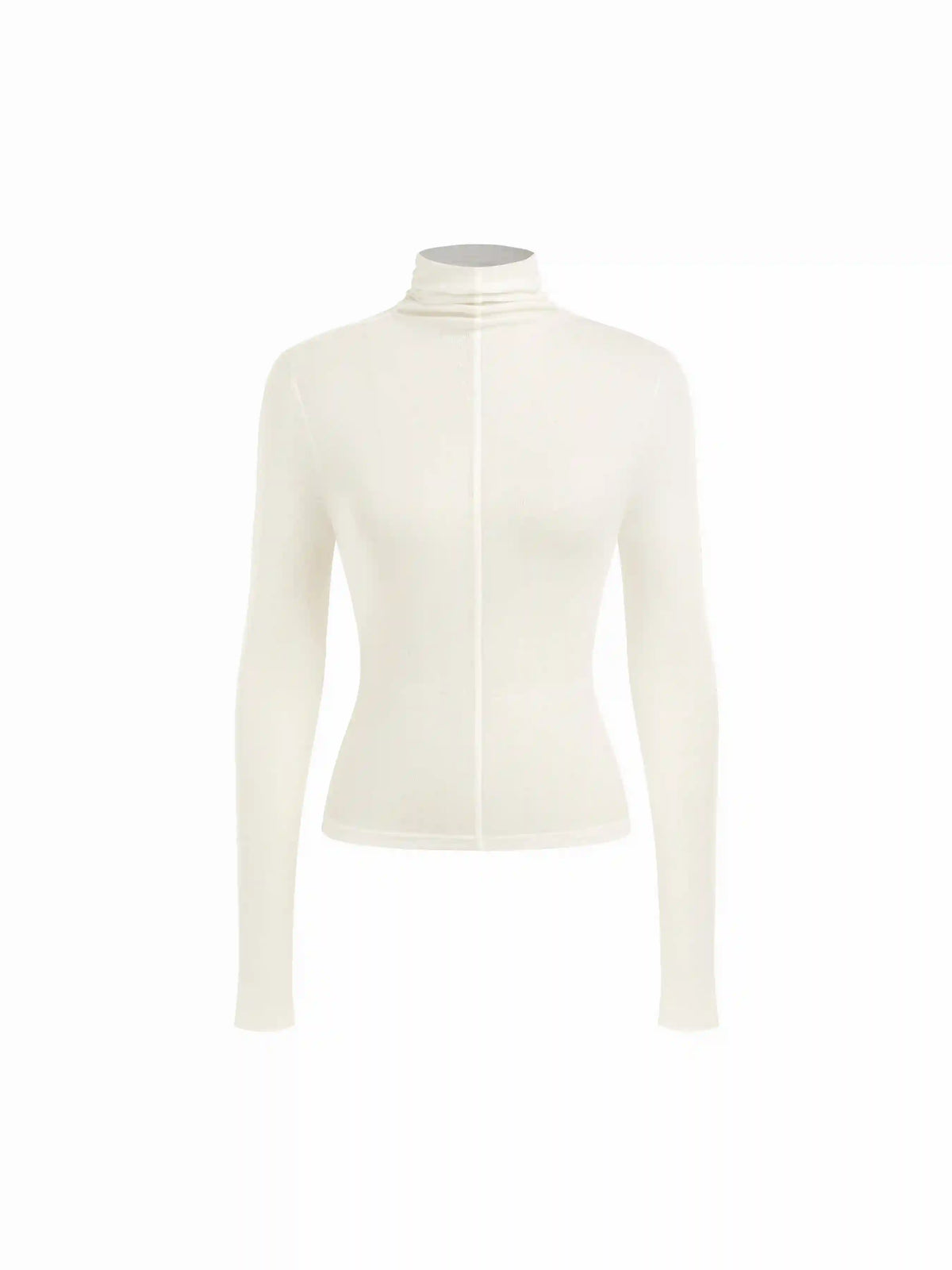Wool-blend Stand Collar Long Sleeve Tee