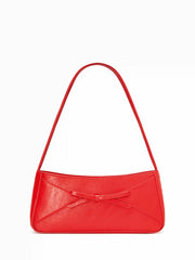 FAUX LEATHER BOWKNOT DECOR SHOULDER BAG